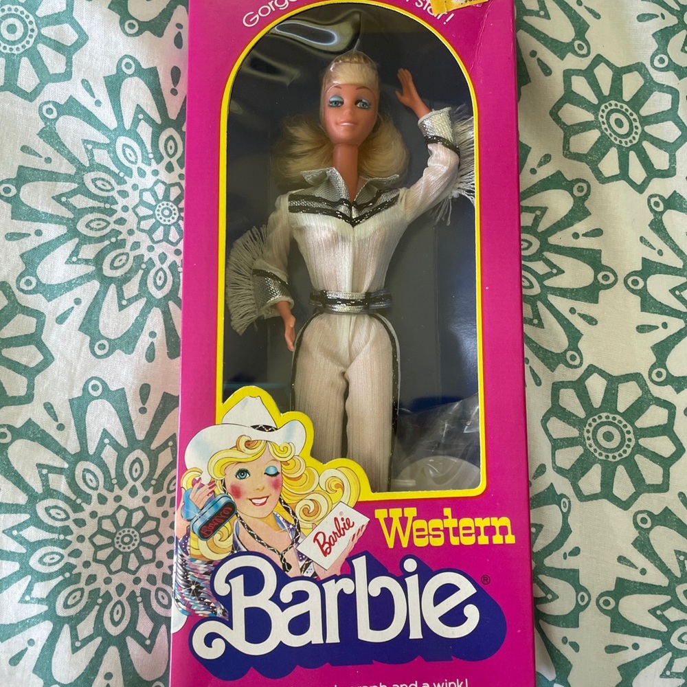 VINTAGE WESTERN BARBIE 1980 DOLL #1757 * NRFB - WINKING BARBIE